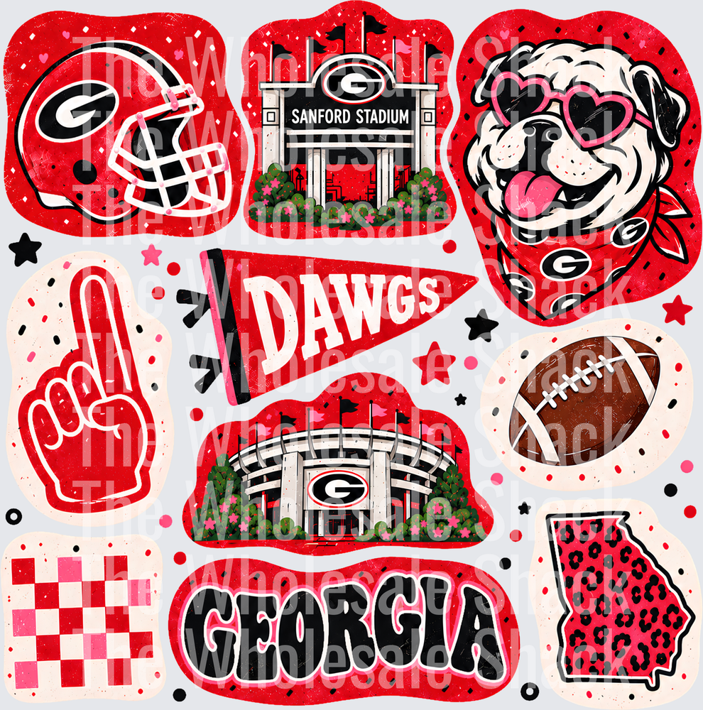 Colorful Dawgs DTF Transfers