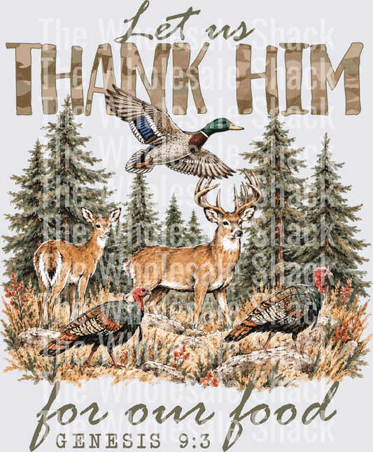 Let Us Thank HIm DTF Transfers