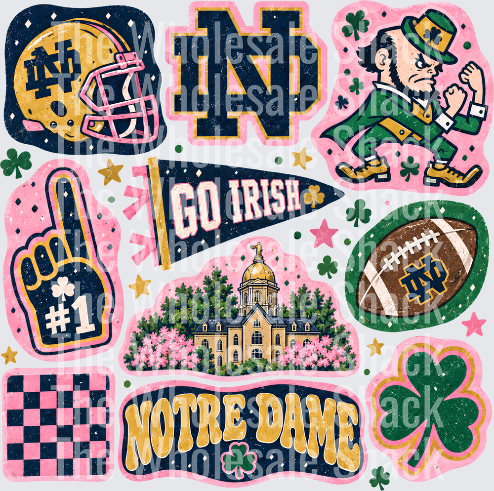 Colorful Go Irish DTF Transfers