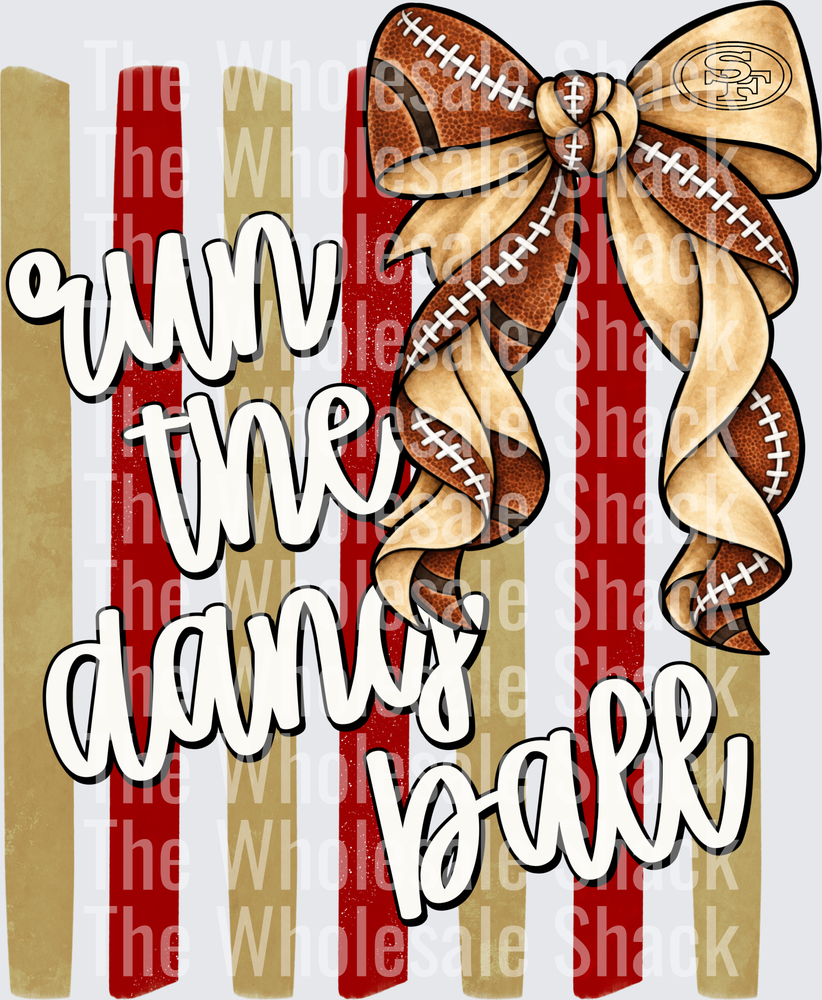 Run The Dang Ball-Gold and red