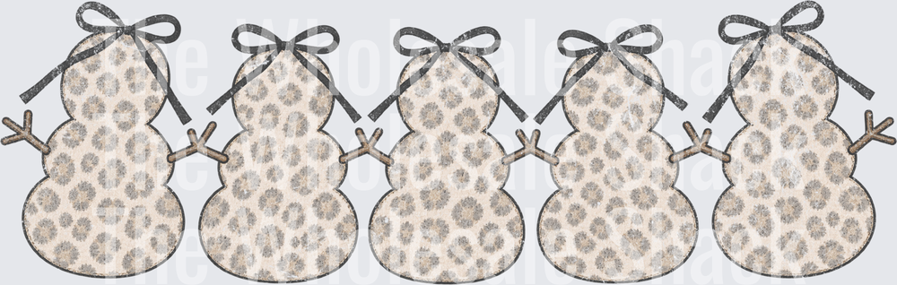 Leopard Snowman DTF Transfers