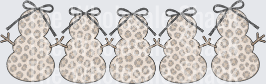 Leopard Snowman DTF Transfers