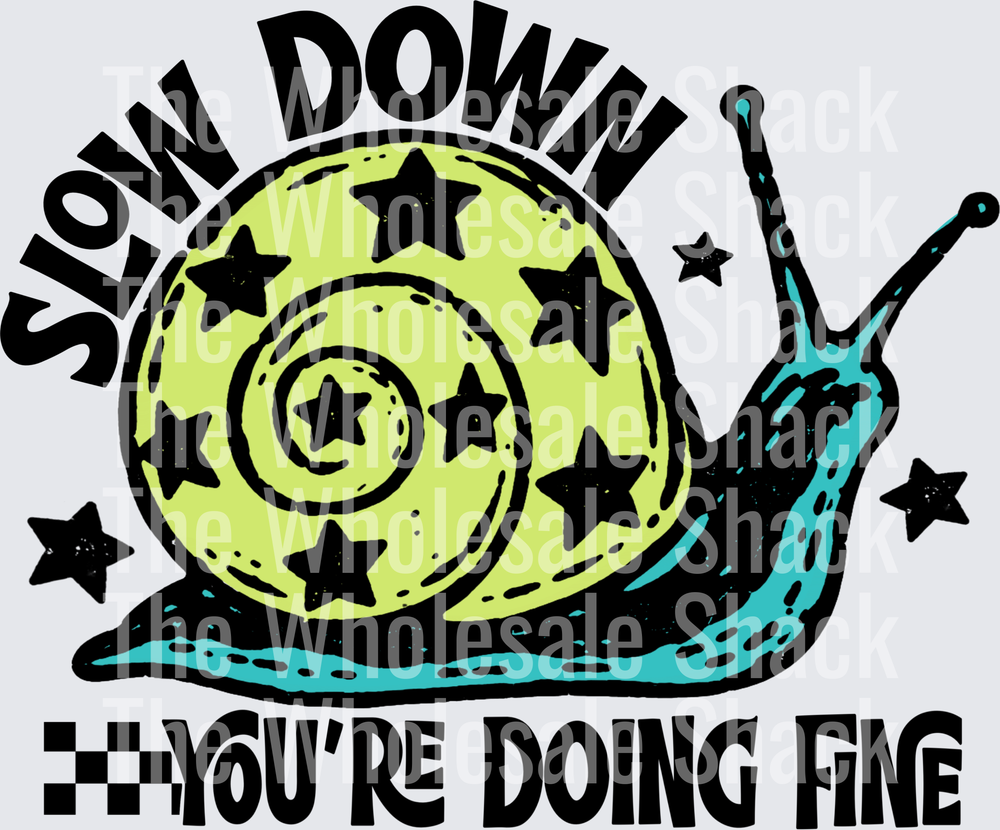 Slow Down You're Doing Fine DTF Transfer