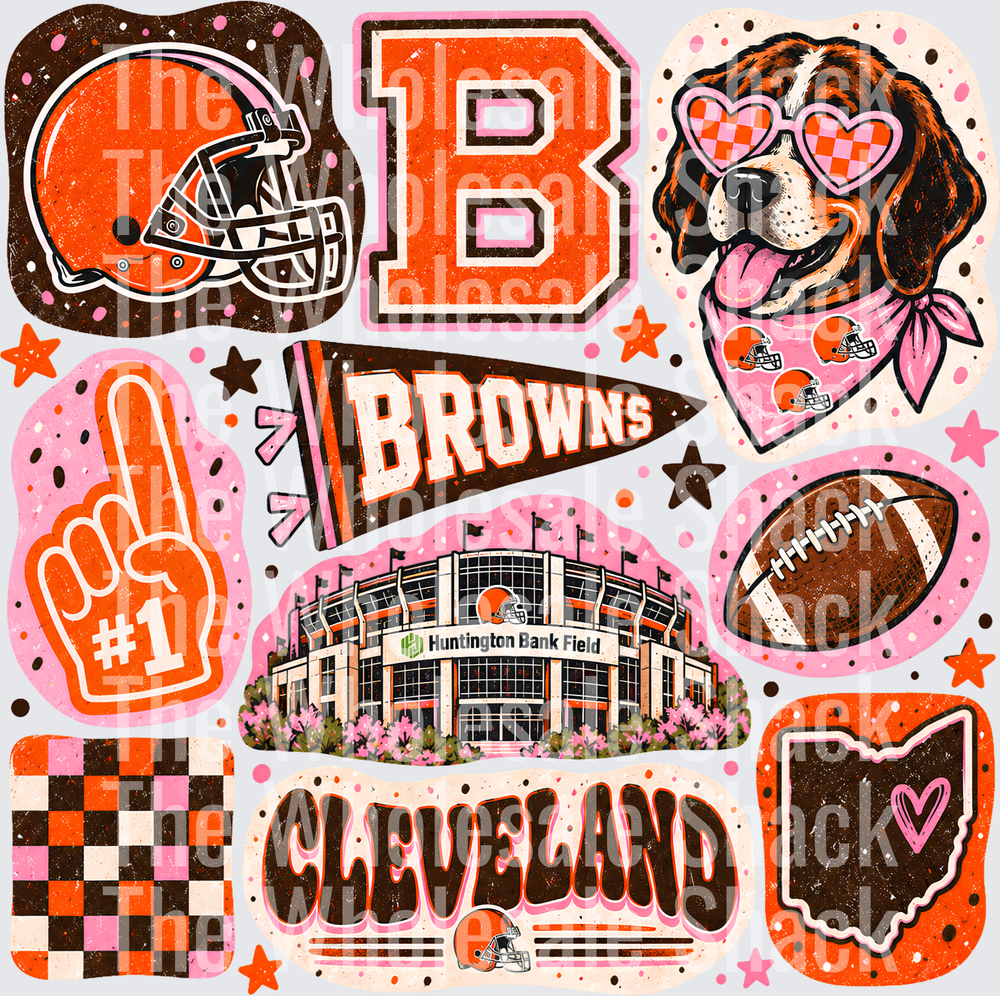 Colorful Browns DTF Transfers