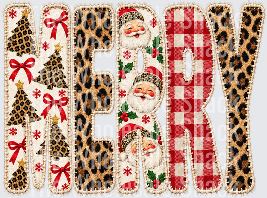Leopard Merry DTF Transfers