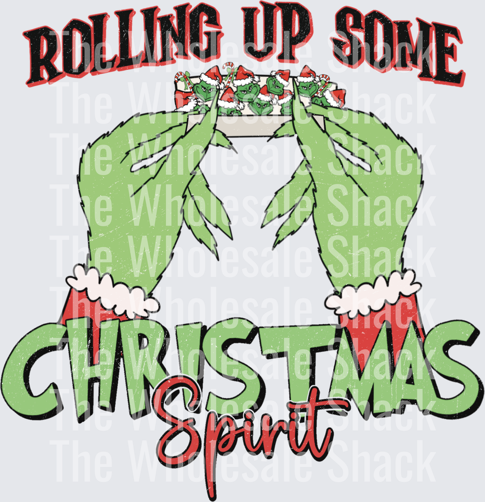Rolling Up Some Christmas Spirit DTF Transfer