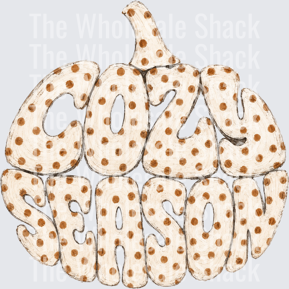 Pumpkin polka dot cozy season