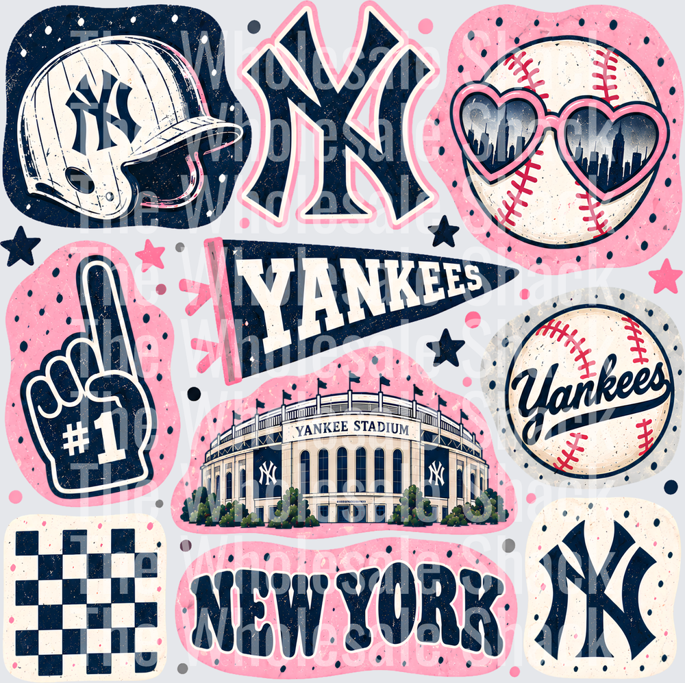 Colorful Yankees DTF Transfers
