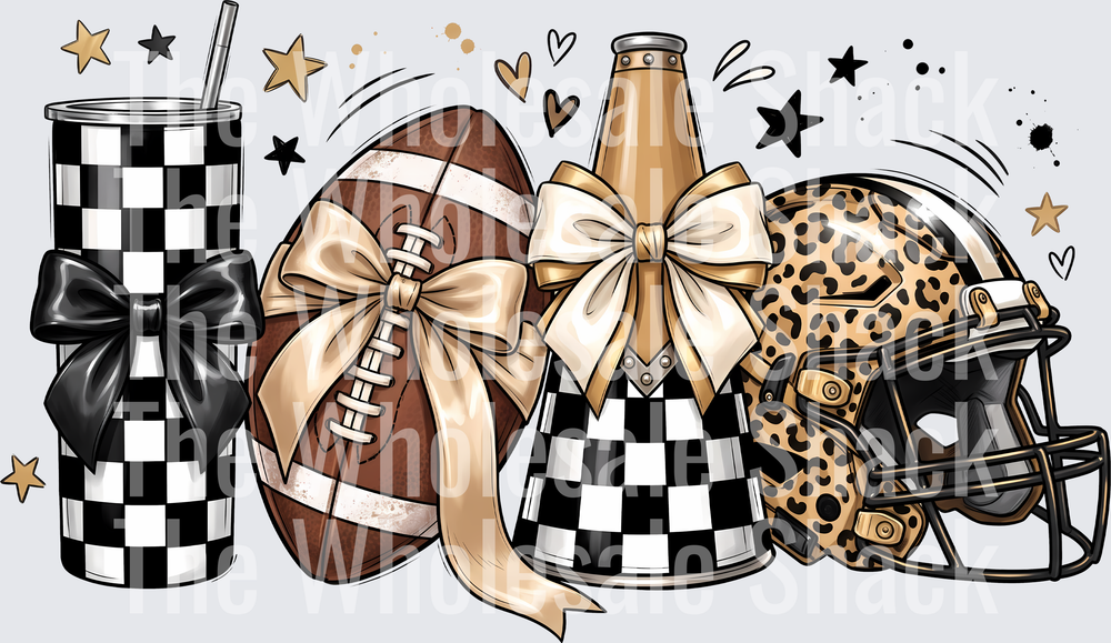 Cheeta Football Checkered Couquette