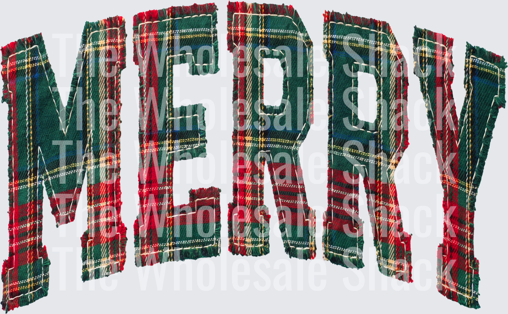 Merry Flannel Christmas DTF Transfers