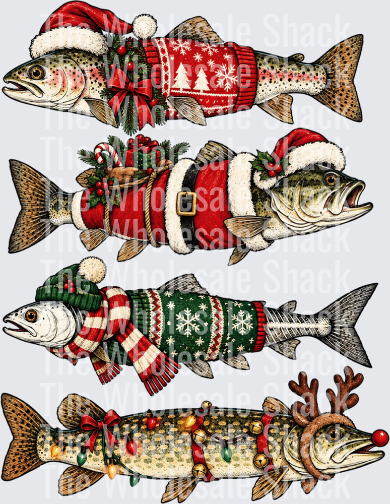 Christmas Bass DTF Transfer