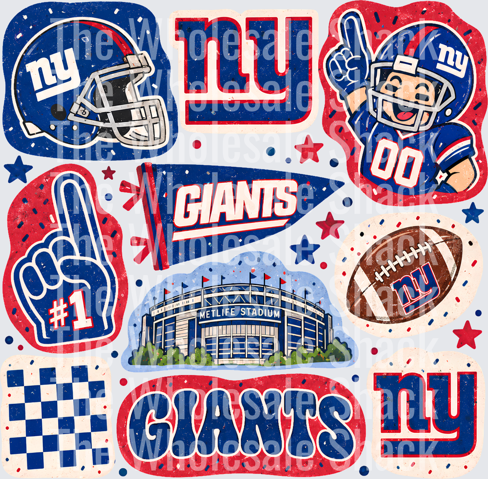 Colorful Giants DTF Transfers