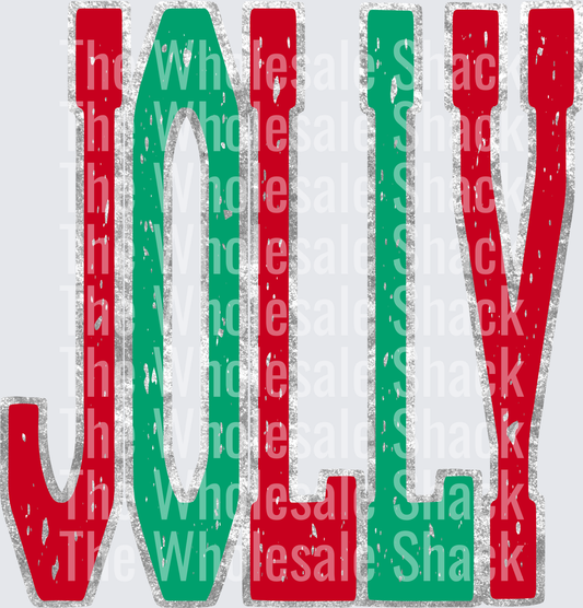 Red and Green Jolly DTF Transfer