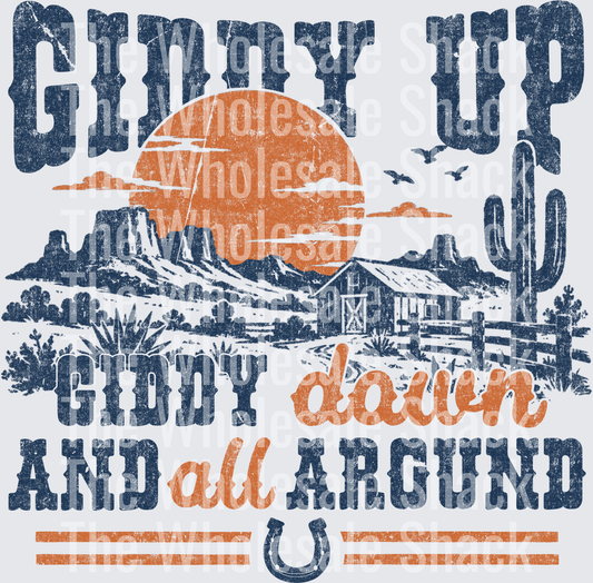 Giddy Up Giddy Down DTF Transfers