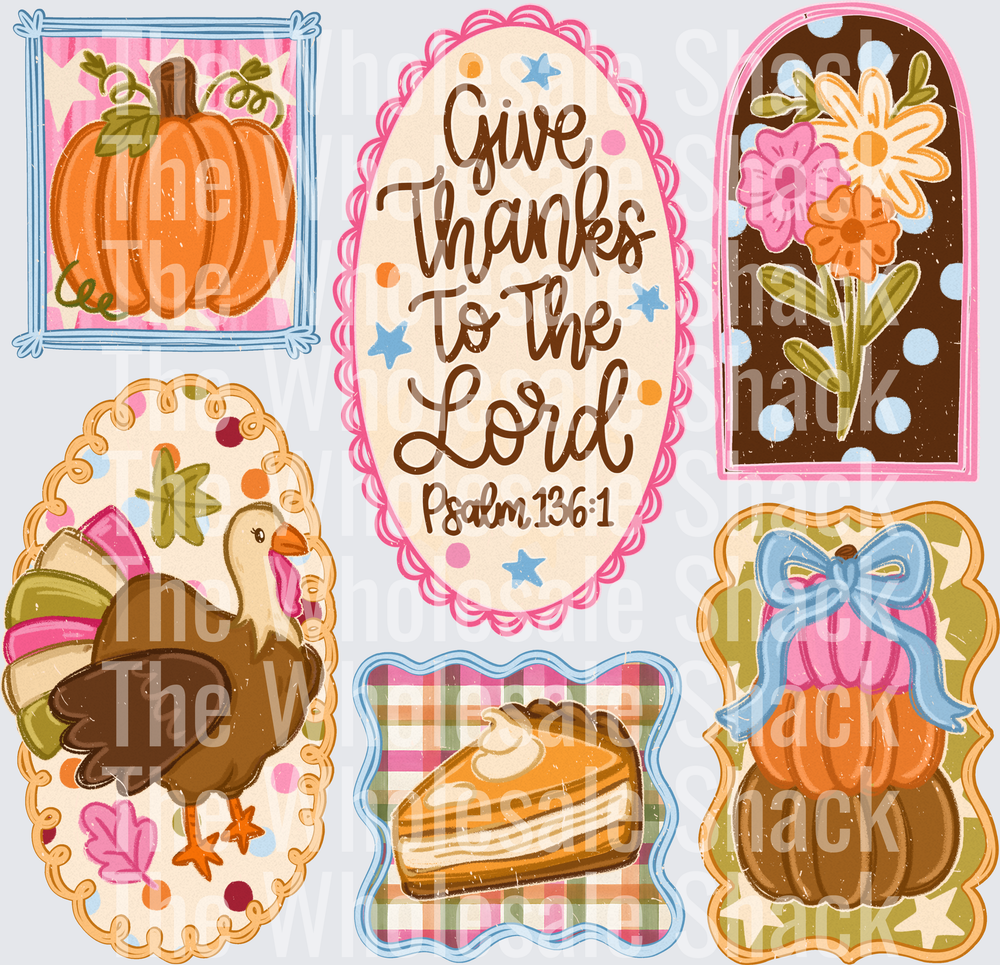 Give thanks To the Lord- Thanksgiving DTF Transfer