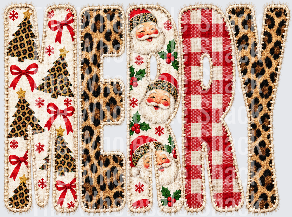 Leopard Merry DTF Transfers