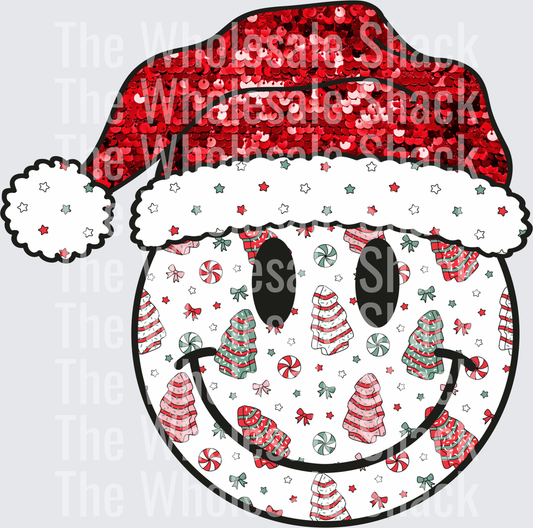 Christmas Cakes Smiley DTF Transfers