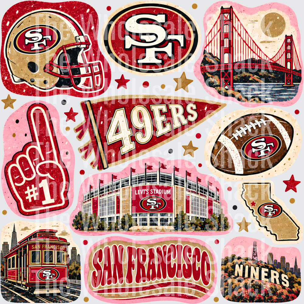 Colorful San Francisco DTF Transfers