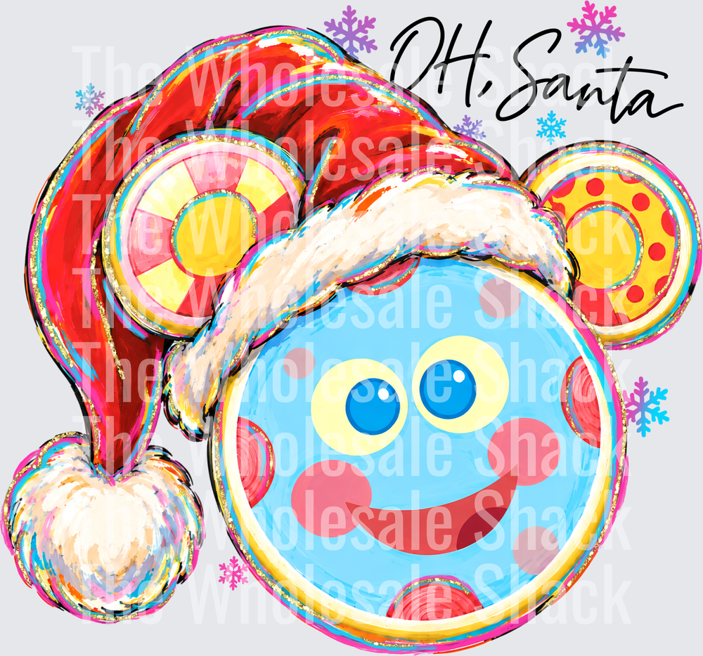 Oh Santa Toodles pink DTF Transfers