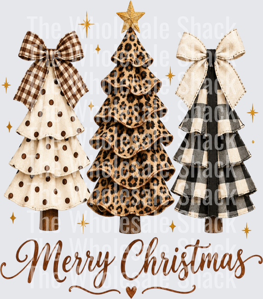 Merry Christmas Trees DTF Transfer