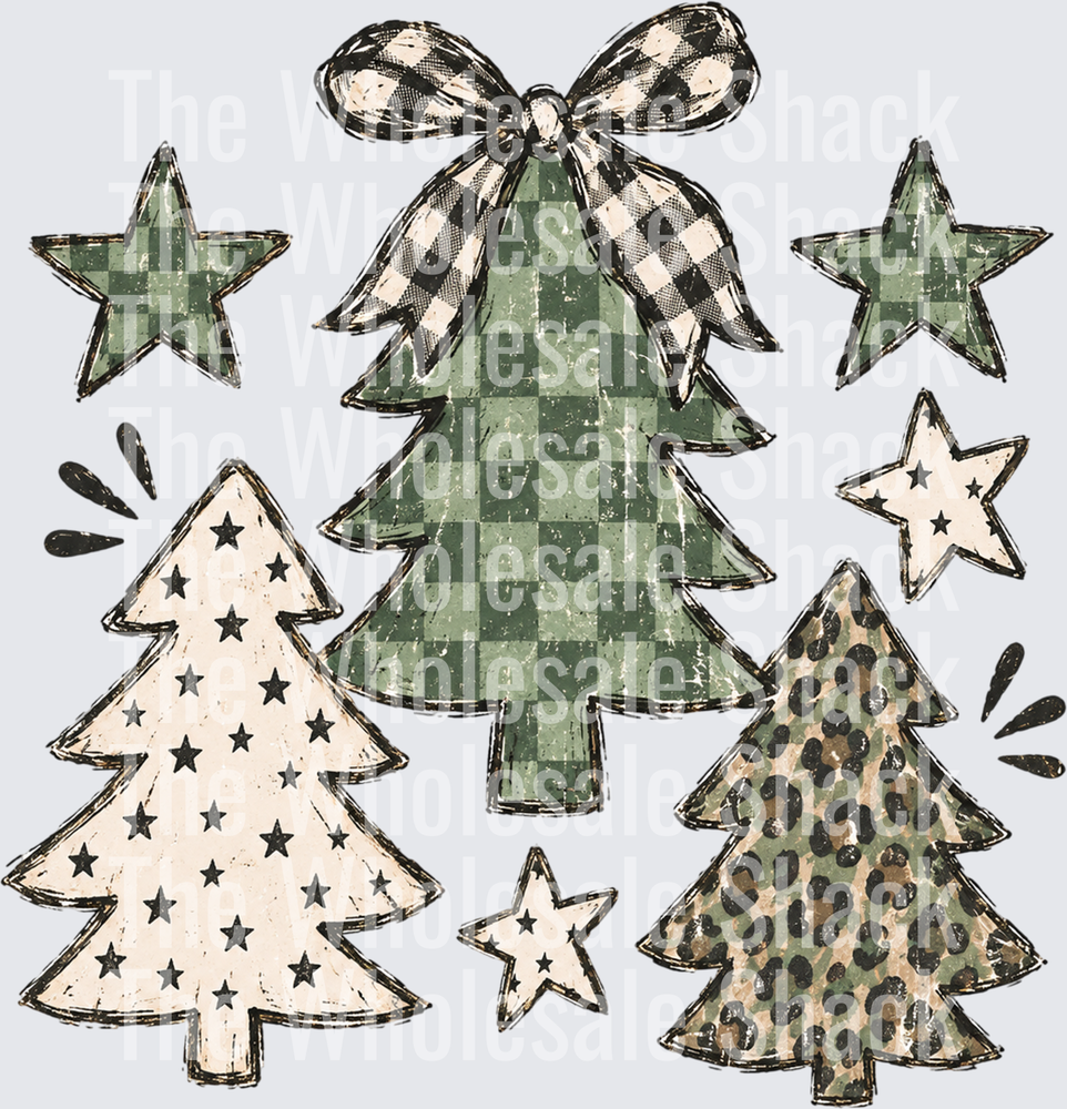 Christmas trees Leopard checkered