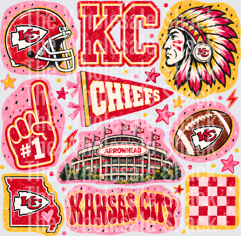 Colorful Kansas City DTF Transfers