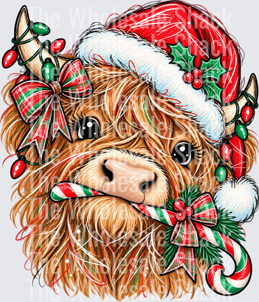 Highland Cow Christmas  DTF Transfers