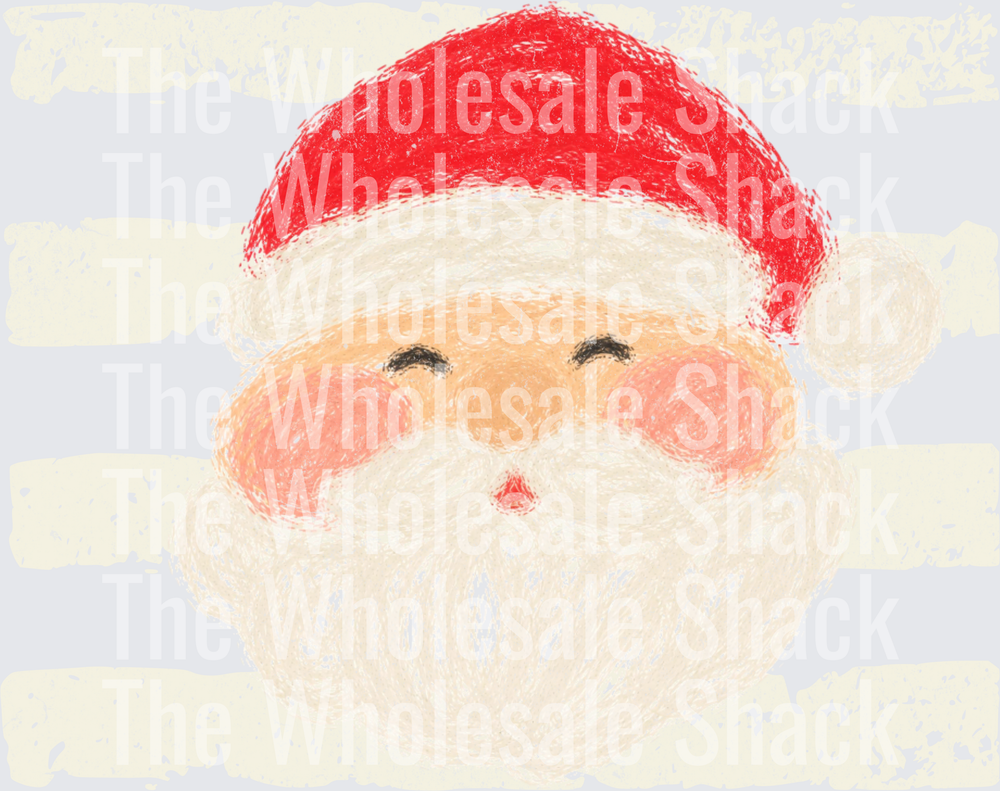 Santa- White Stripes Christmas