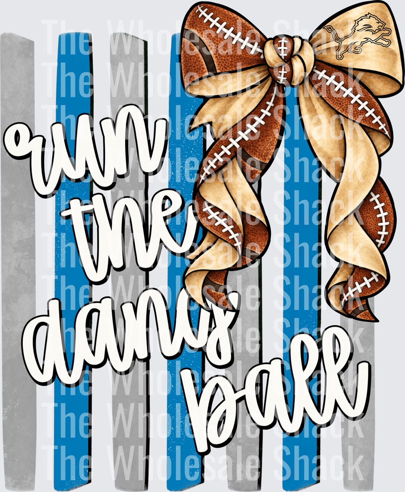 Run The Dang Ball-Gray and Dark Blue