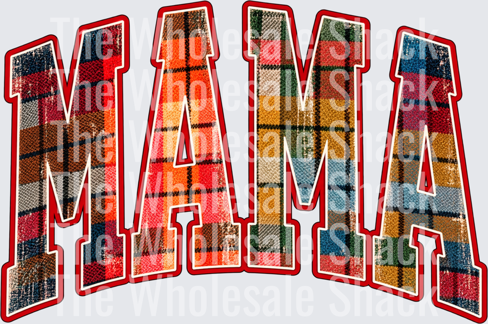 Mama Plaid DTF Transfers