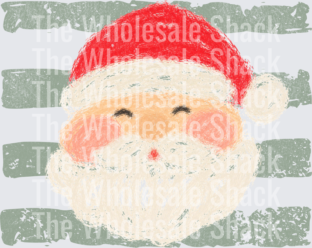 Santa-Green Stripes Christmas