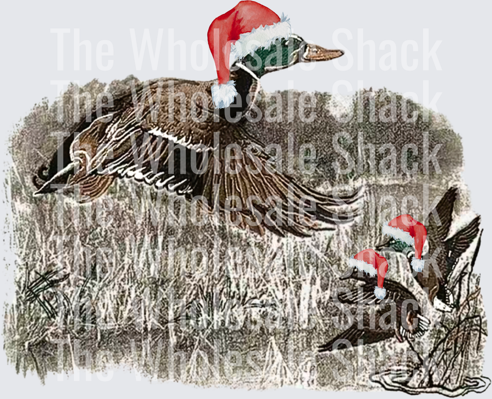 Vintage Christmas Ducks DTF Transfer