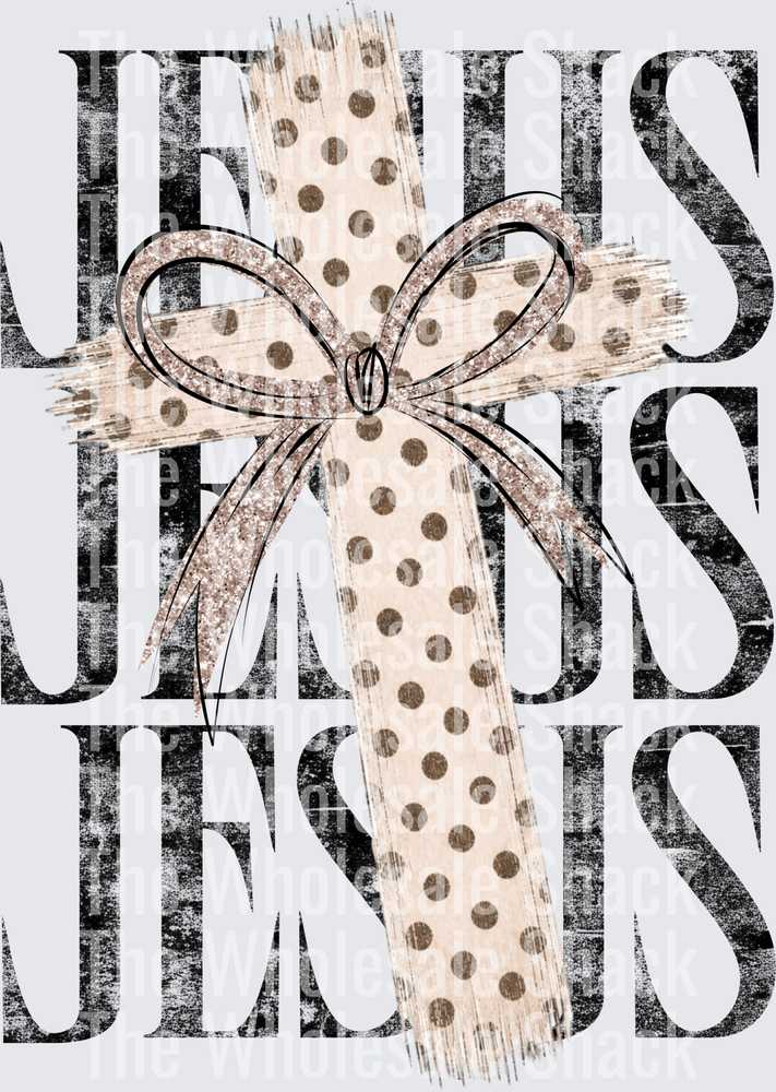 Polka Dot Jesus Cross
