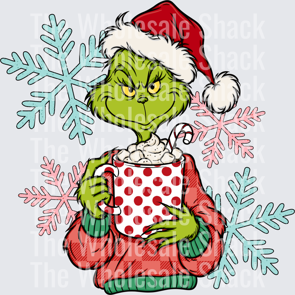Grinch Cocoa DTF Transfers