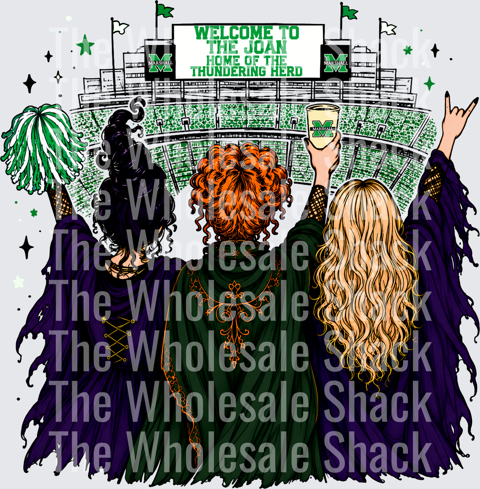 Thundering Herd Halloween Stadium DTF Transfers