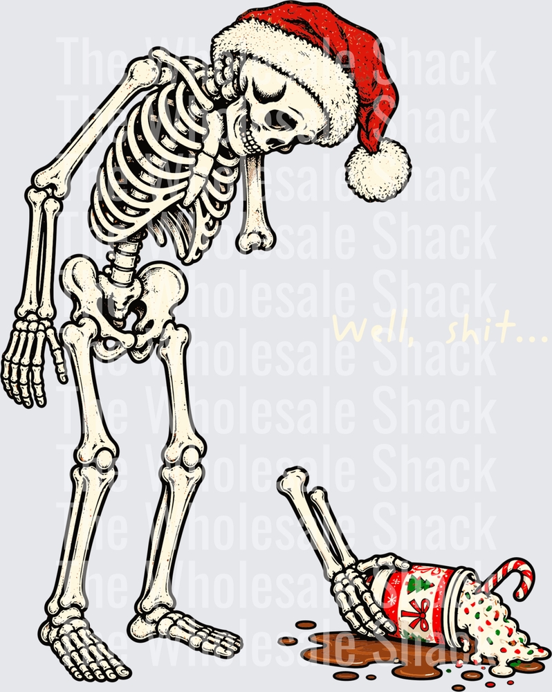 Well,Shit Christmas - white DTF Transfers