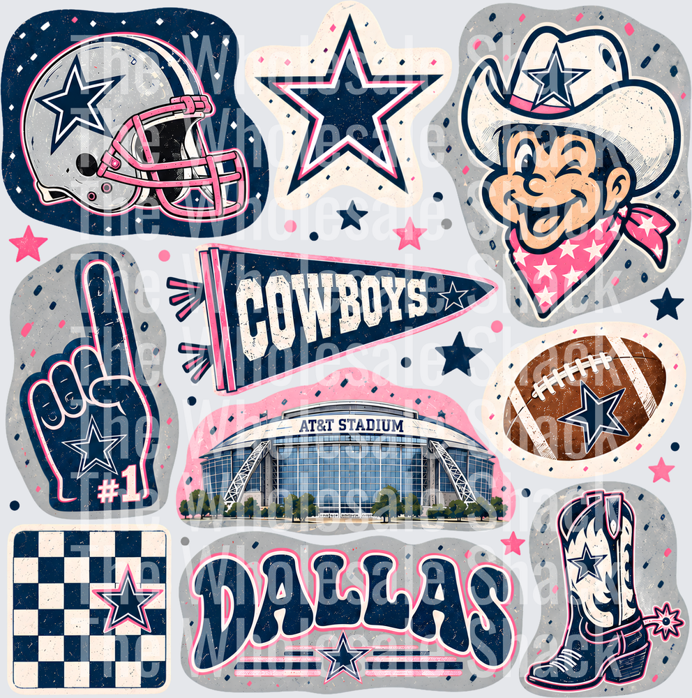 Colorful Cowboys DTF Transfers