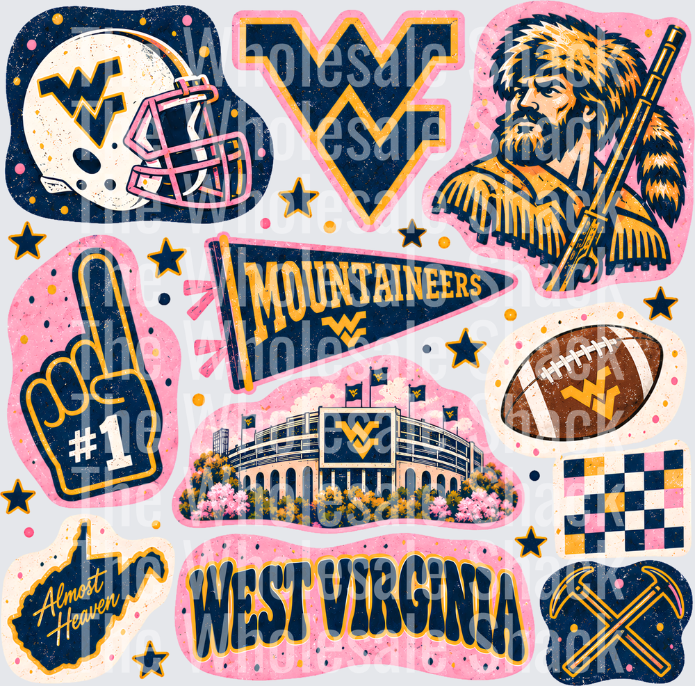 Colorful Mountaineers DTF Transfers