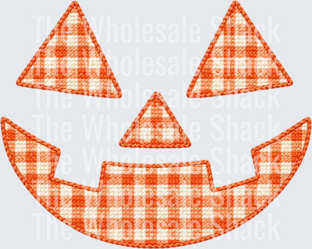 orange faux stitch