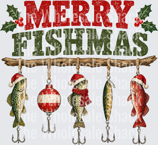 Merry Fishmas DTF Transfer
