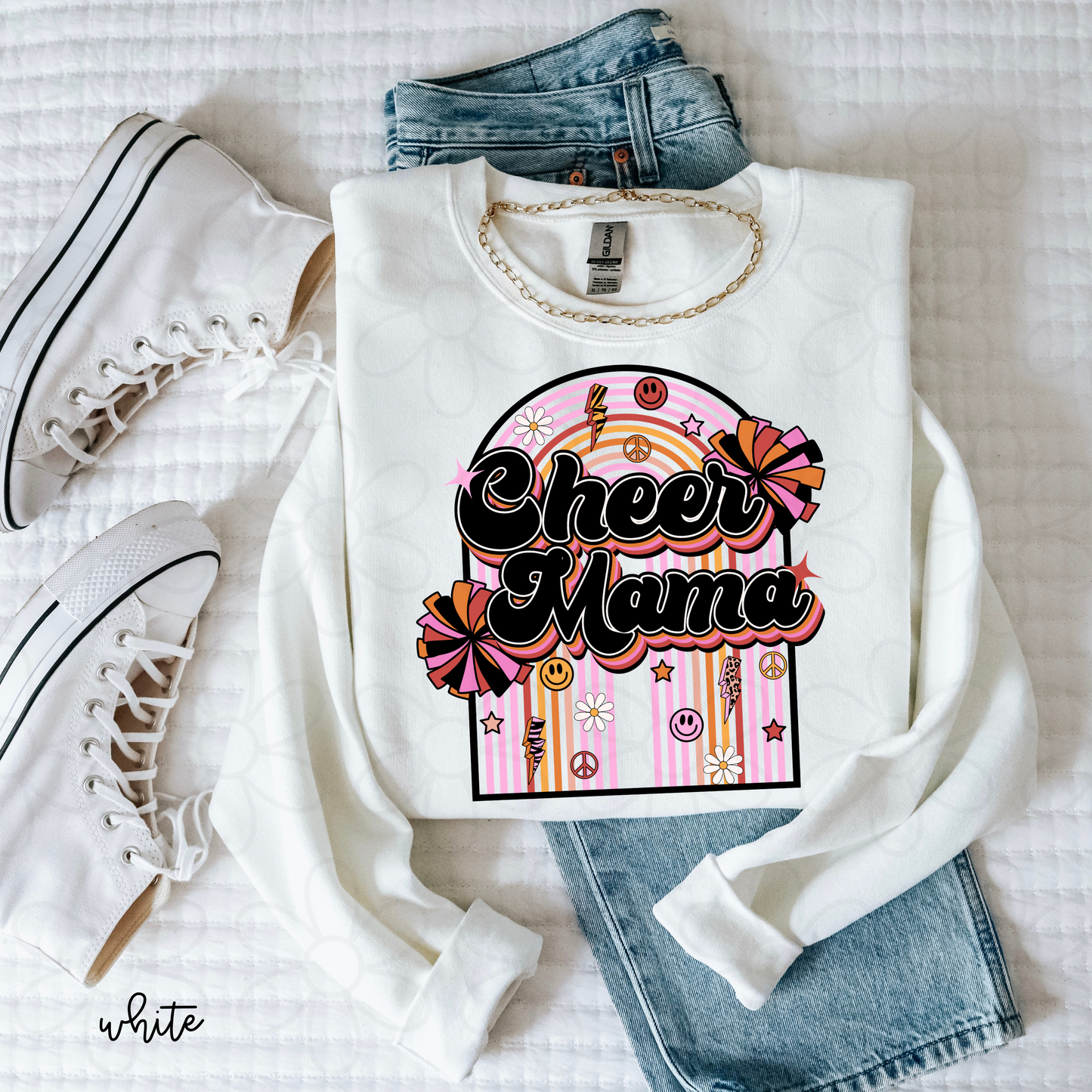 Retro Cheer Mama Completed Tee