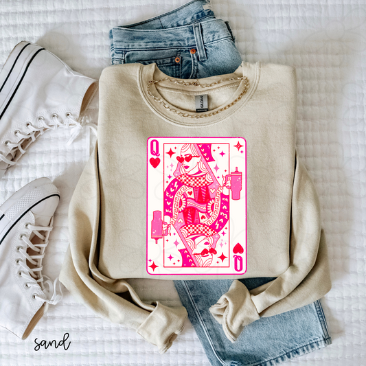 Pink Queen Card DTF Transfer