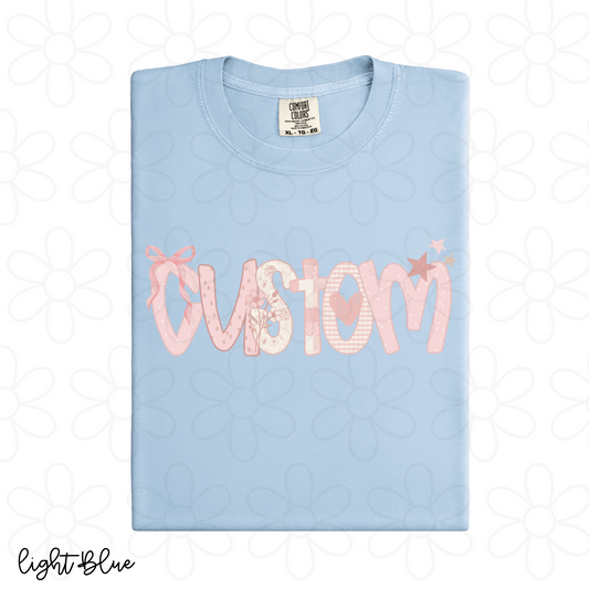 Custom Pink Boho Names DTF Transfer