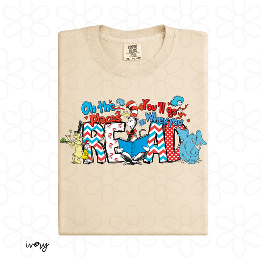 Oh The Places You'll Go When You Read Completed Tee