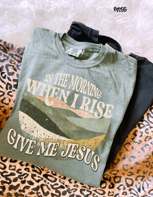 In The Morning When I Rise Give Me Jesus DTF Transfer